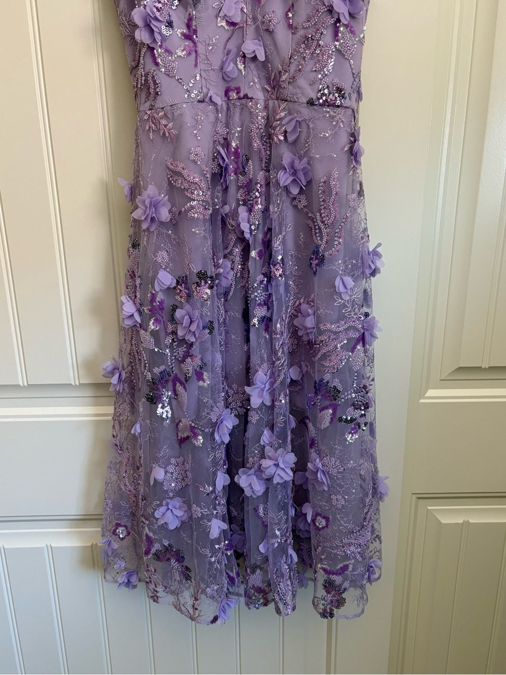 Dress the Population Audrey Cocktail Dress NWT lavender size small - Picture 4 of 13